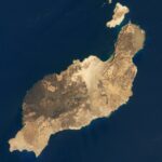 Paisaje volcánico de la costa de Lanzarote